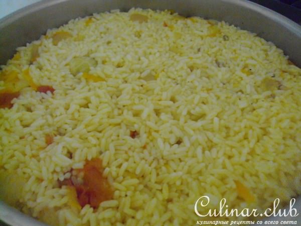 Свинина с рисом и овощами,типа-плов. 