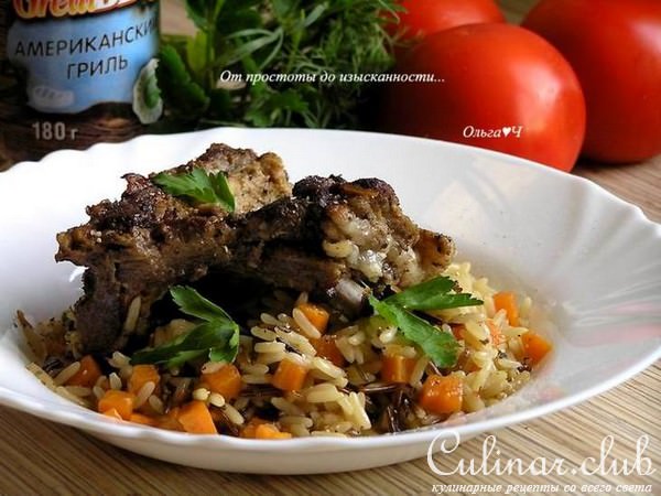 Ребрышки "Барбекю" с рисом (в мультиварке)