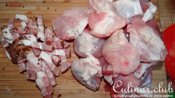 Свинина с овощами пикантная с дымком
