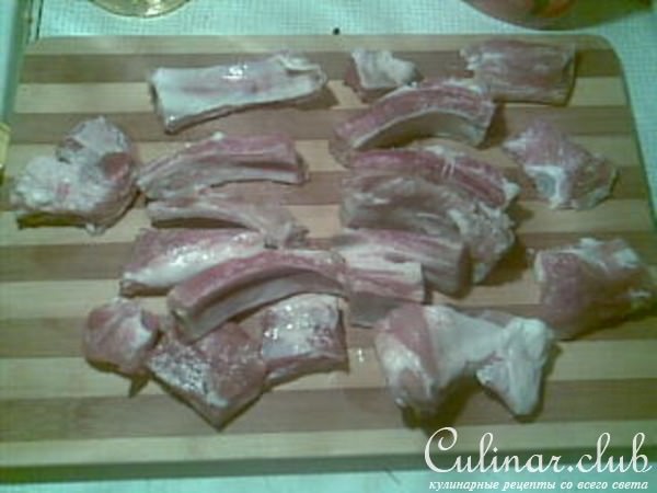 Тушеный картофель с ребрами