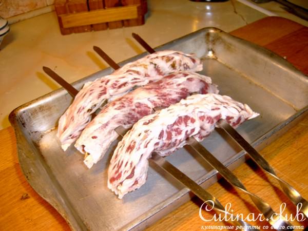 Телячьи рулетики в сальнике (Дуэль)