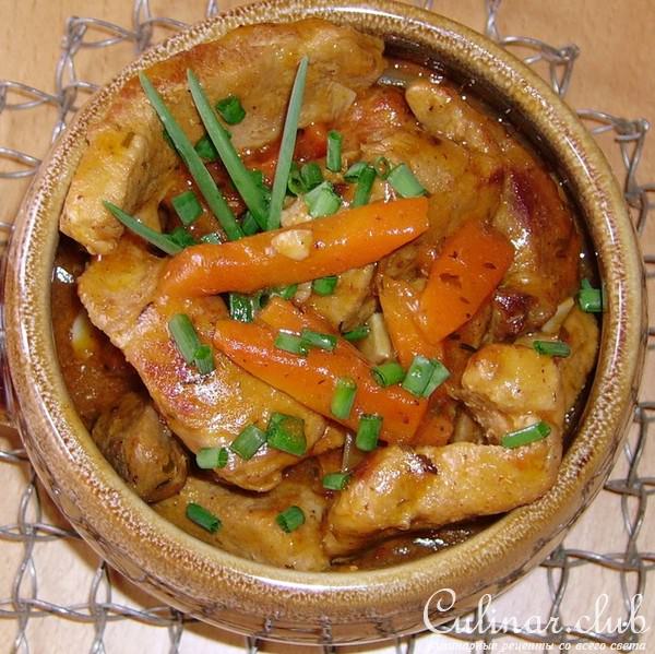 Мясо в пиве с имбирем