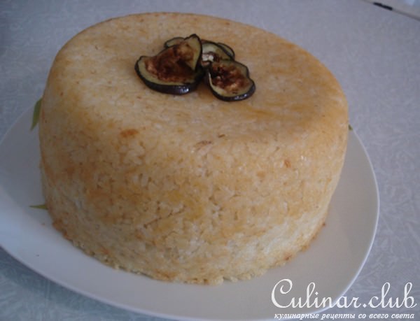 Timbale из риса с фрикадельками 