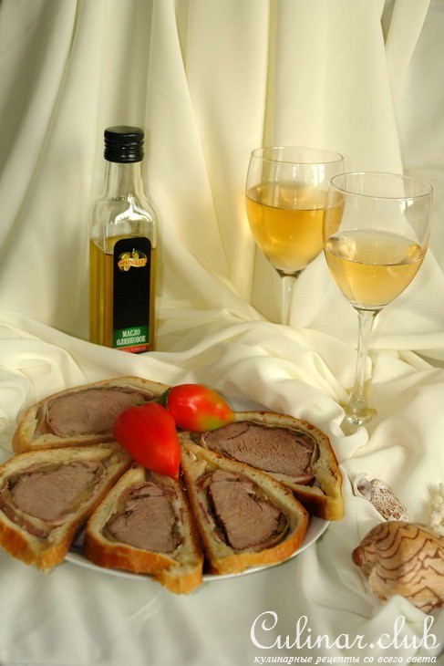 Говядина в прованском хлебушке, типа Beef Wellington (вариант)