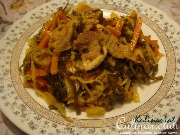 Свинина с морской капустой