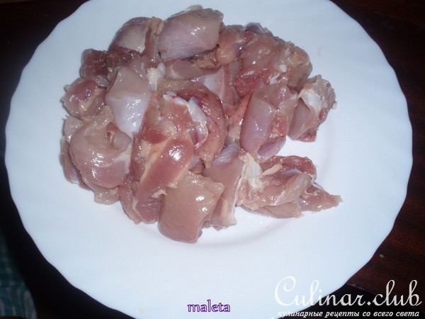 Курица с фасолями