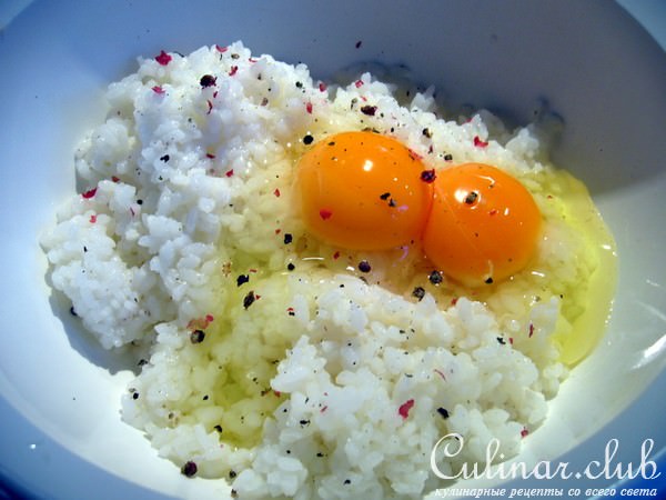 Гратен рисовый с мясом и грибами