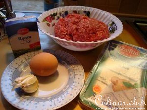 Мясо рубленное замороженное под соусом Горгонзола