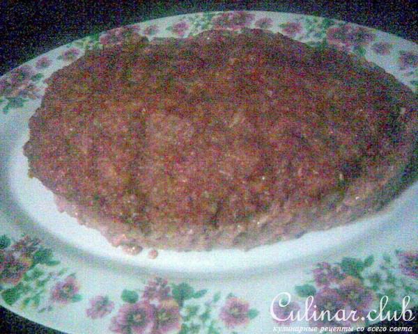 Мясная запеканка с овсяными хлопьями 
