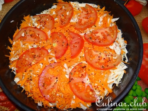 Заливной пирог с капустой и фаршем