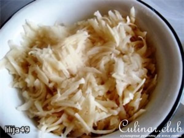Батон из картошки с куриным мясом