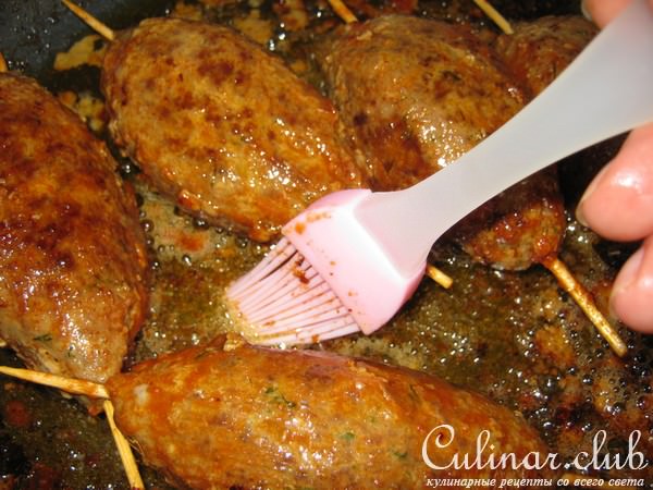 Котлетки восточные на шпажках.-(kebab chobi)