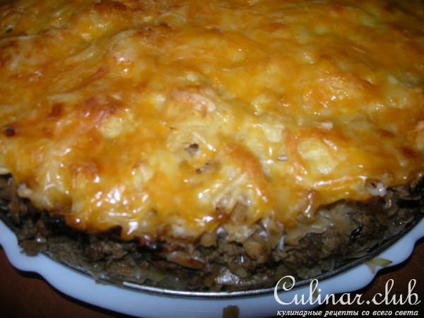 Запеканка с капустой и фаршем