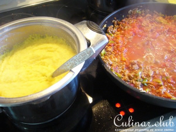 Shepherds pie with polenta (Пастуший пирог с полентой)