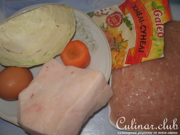 Ленивые голубцы из курицы жаренные.