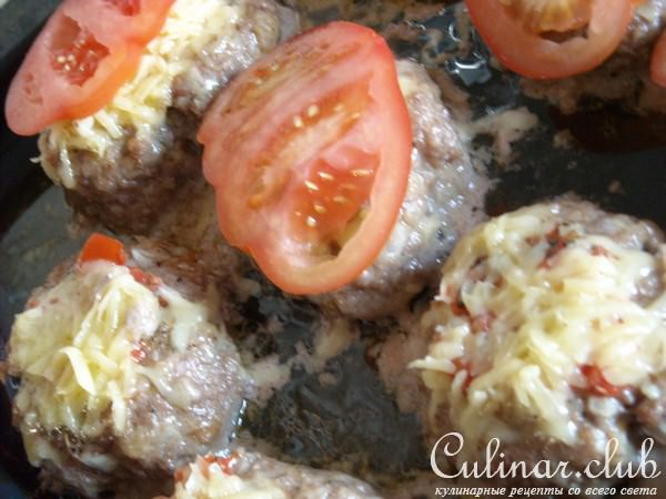 "Мясное гнездо" с помидорами