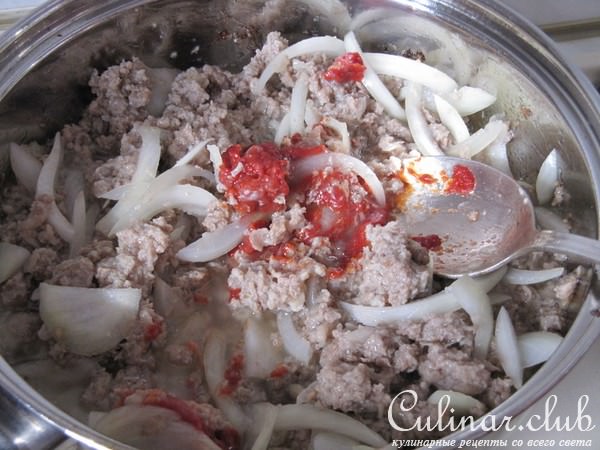 Маш с фаршем и булгуром