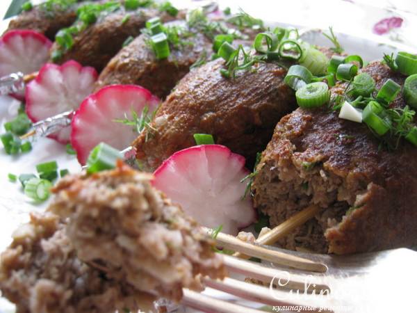 Котлетки восточные на шпажках.-(kebab chobi)