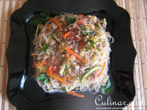 Фунчёза с мясным фаршем и овощами.(Мой вариант)