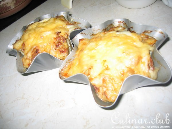 Мясные кексы с картофельной прослойкой