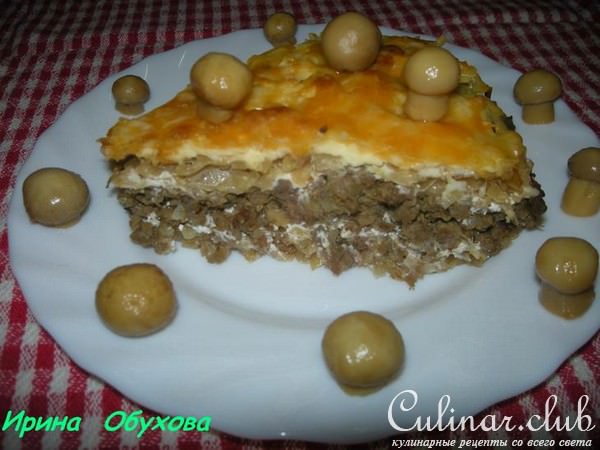 Запеканка с капустой и фаршем