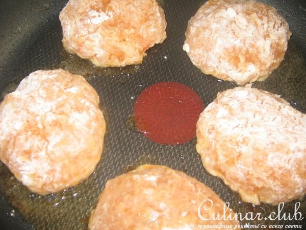 Ленивые голубцы из курицы жаренные.
