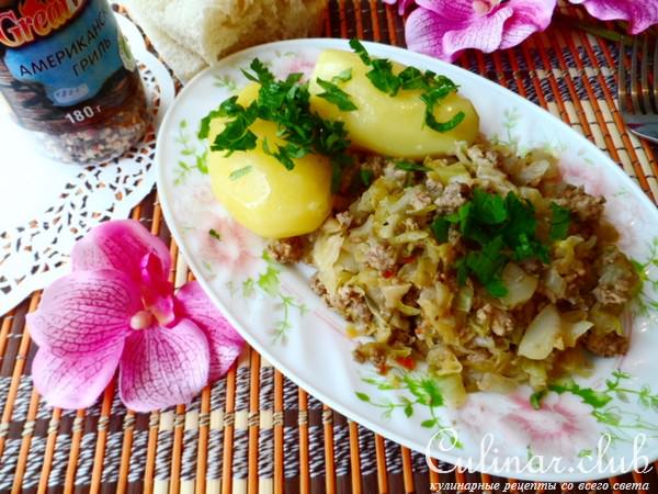 Капуста тушёная с фаршем (Вкус Американского гриля