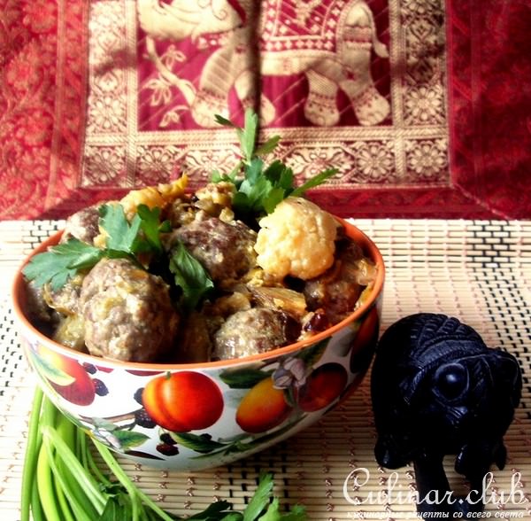 Капустное карри с фрикадельками. Тест-драйв.