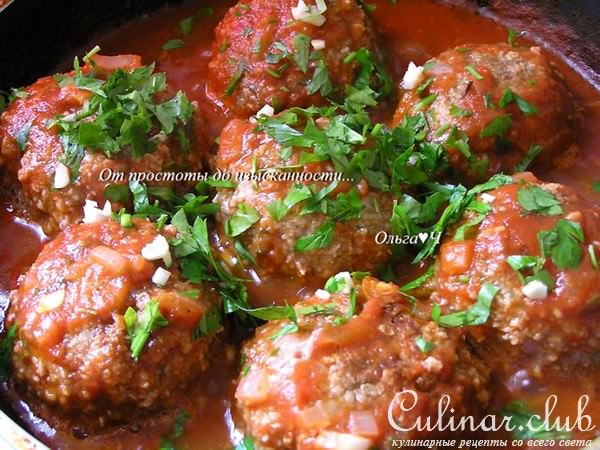 Мясные шарики с травами в томатном соусе ("Я+Серж Маркович=...")