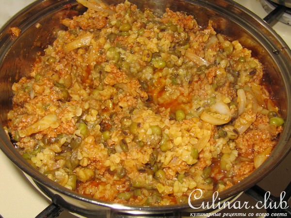 Маш с фаршем и булгуром