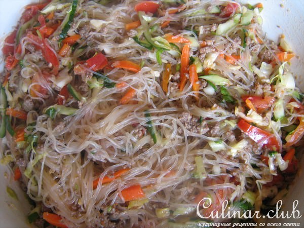Фунчёза с мясным фаршем и овощами.(Мой вариант)