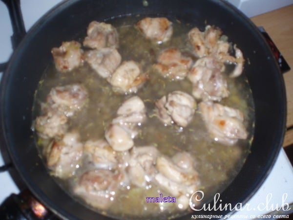 Курица с фасолями