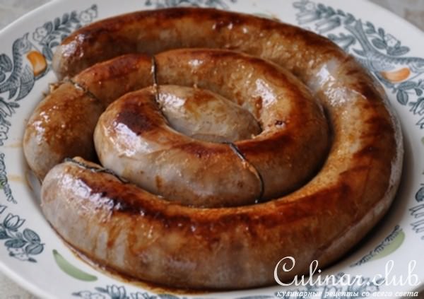Колбаска домашняя жареная