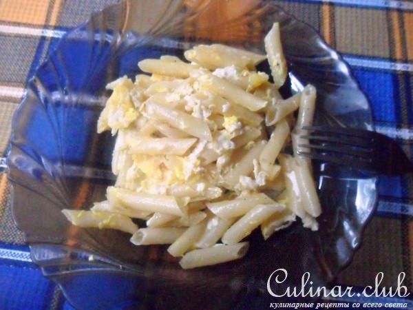 Макароны с яйцом