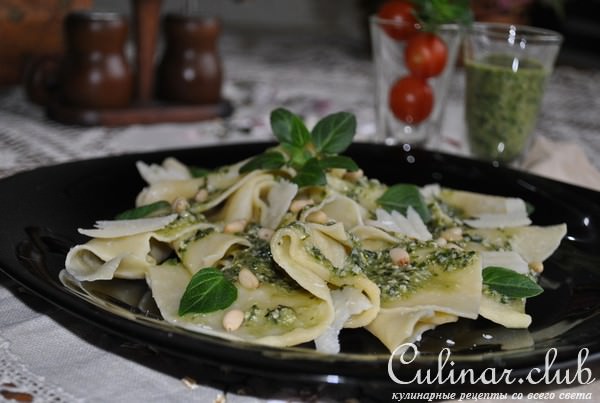 Fazzoletti di seta al pesto («Шёлковые платочки» с соусом песто )