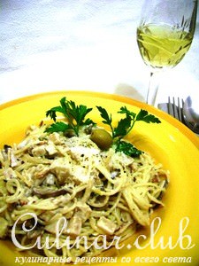        . Capellini with eggplant and mushrooms