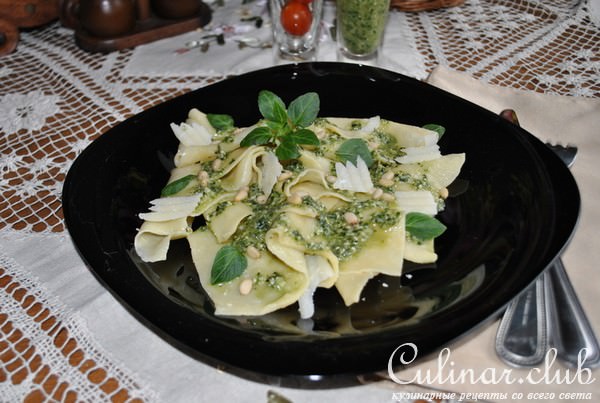 Fazzoletti di seta al pesto («Шёлковые платочки» с соусом песто )