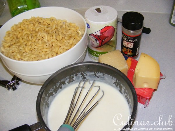 Макароны с сыром с соусом Бешамель-Модерн