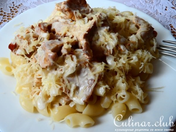 Паста с лисичками и сливочным соусом,"Улитки в лесу"