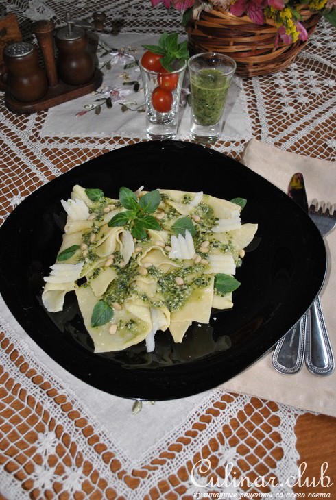 Fazzoletti di seta al pesto («Шёлковые платочки» с соусом песто )