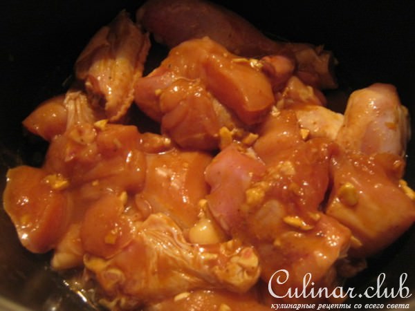 Курица с картофелем и грибами под соевым соусом Kikkoman 