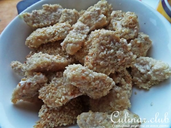 Курица в сезаме с овощами и рисом за 30 минут