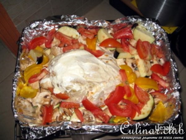 Курица с овощами