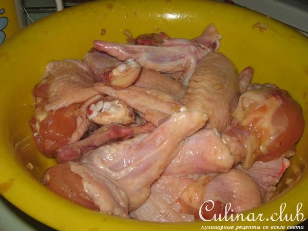 Крылышки куриные в медовой глазури.