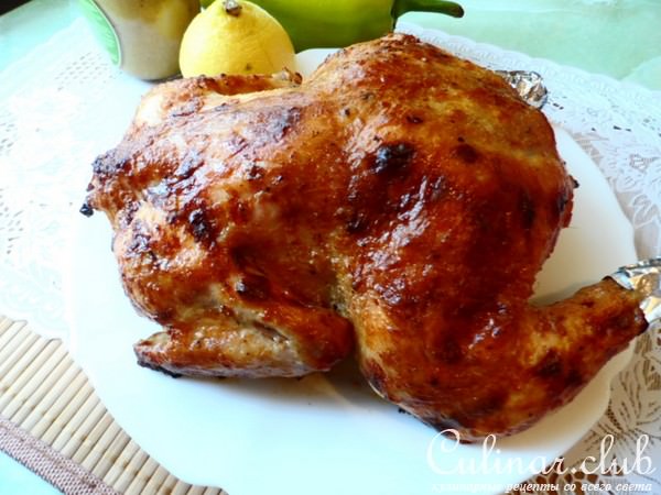Запечёная как пасторма курочка(нежная и сочная)