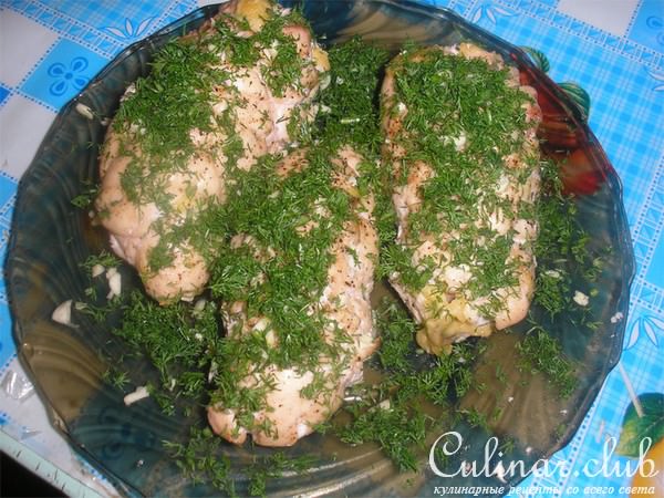 Рулет из птицы с грибной начинкой