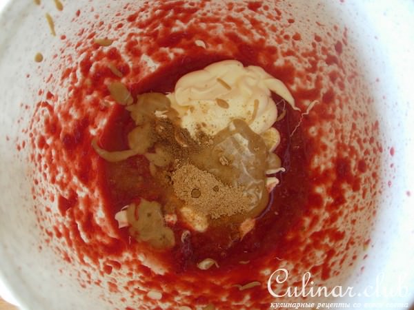 Запеченная пряная курица.