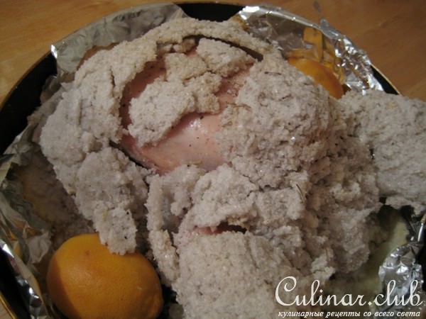 курица, запеченная в соли