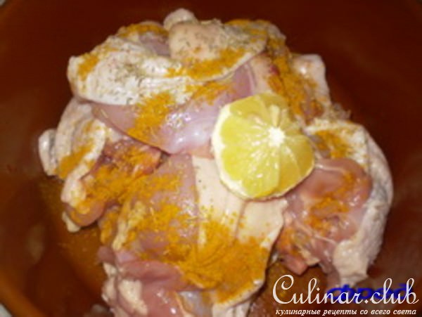 Курочка с розмарином и белым вином (вариант)