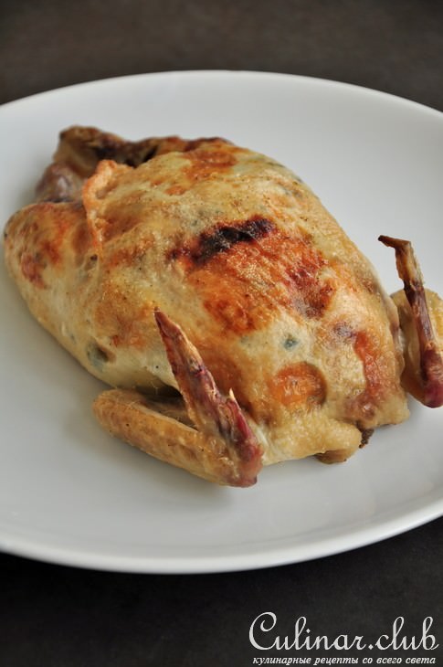 Цыпленок фаршированный клюквой и каперсами